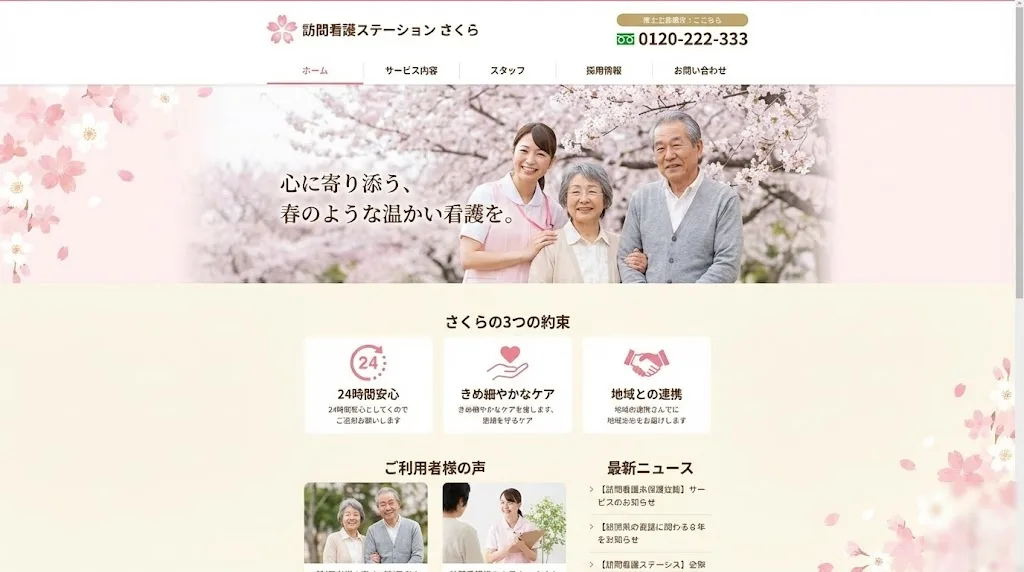 訪問看護HP制作例